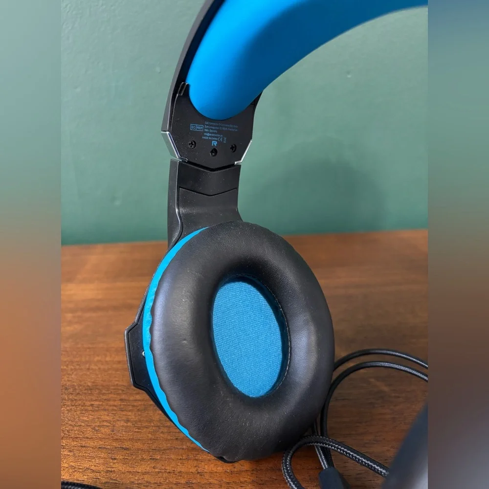 Blue and Black Gaming Headset